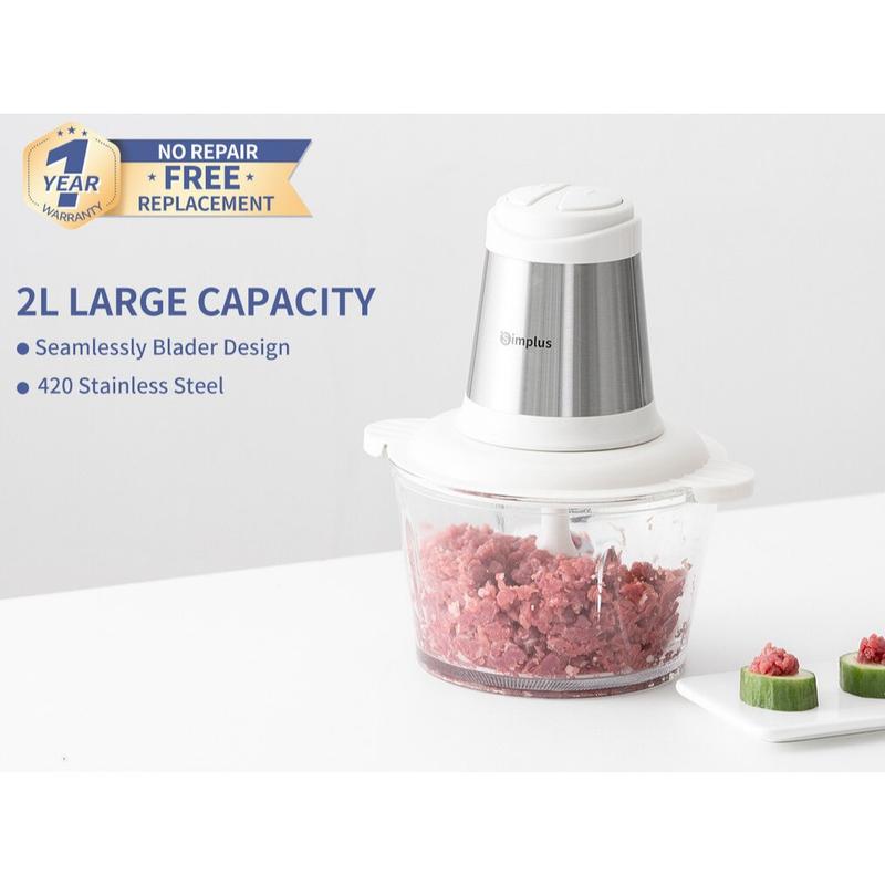 Simplus Food Processor 2L Large Capacity 300W Powerful Motor - TikTok ...