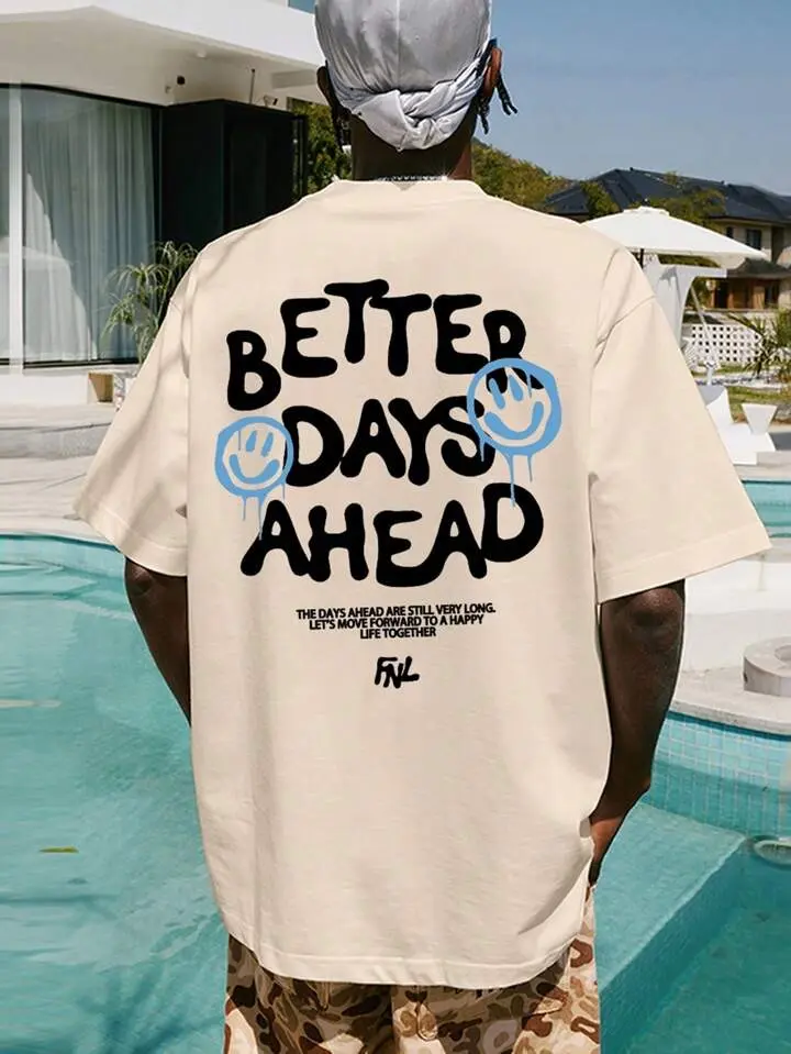 Tshirt Kaos Better Days Ahead Ukuran S M L XL XXL Pria Baju Distro