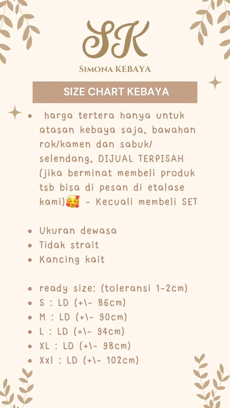 Product Introduction of SIMONA KEBAYA Setelan kebaya 100rb kebaya bali jadi strait zofya (katalog 3) batik dress Baju Kain 2