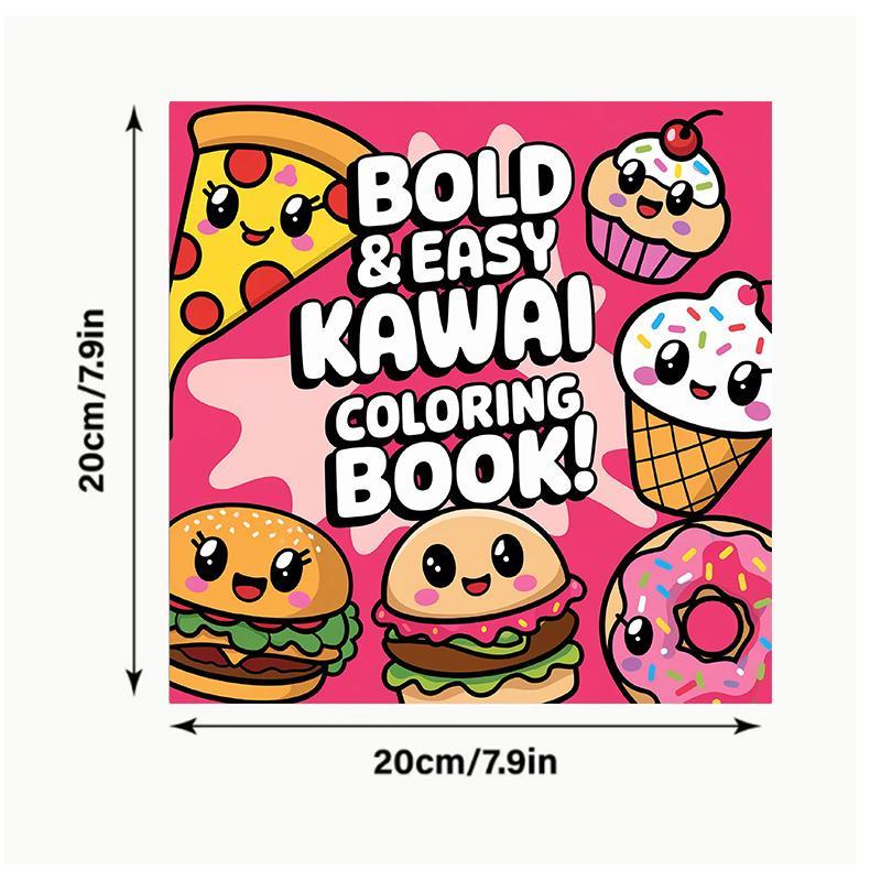 Product Introduction of Pizza Pattern Coloring Book, 1 Count Pizza Pattern Coloring Book, Stress Relief Coloring Book for Friend Kids Students 0