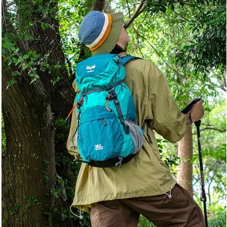 35L outdoor foldable large capacity mountaineering bag lightweight hiking backpack 8