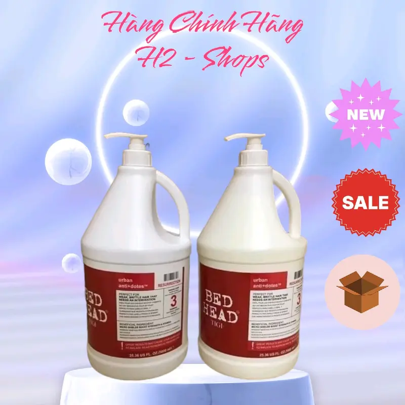 [ Hàng Chuẩn Đẹp] Dầu Gội Can 5 Lít Bed Head Tigi Đỏ Số 3 - Dành Cho Tóc Hư Tổn Nặng, Tiết Kiệm Cho Salon daugoi cap 0