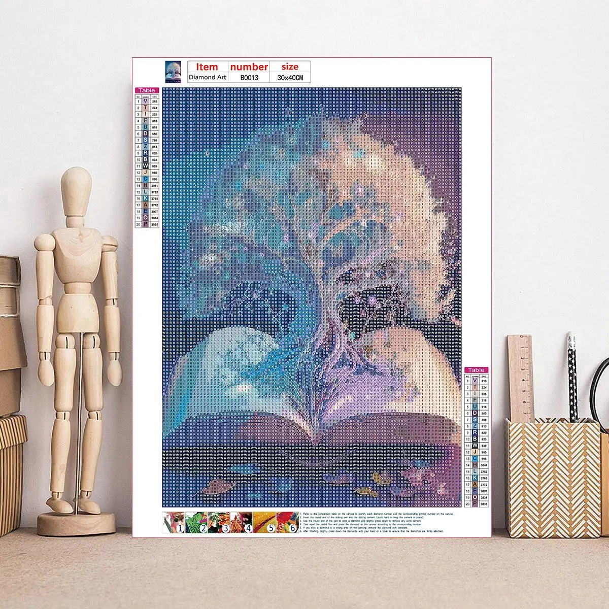 Tree Pattern DIY Diamond Arts Colorful Painting Kit without Frame, DIY 5D Diamond Arts Colorful Painting Kit, Wall Art Decor for Home Living Room Bedroom