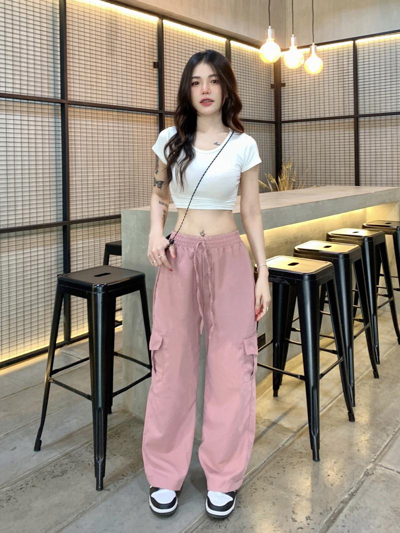 Product Introduction of [Frsud] spinnyhouse free waist cargo pants elastic pocket practical high waist low waist Y2K super slim microfiber pants 14