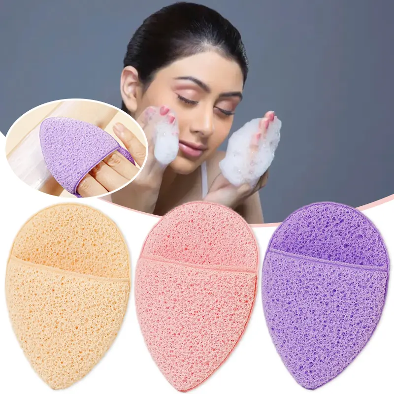 1PC Face Wash Cleansing Puff Soft Cosmetic Sponge Deep Facial Cleansing Mask Makeup Remover Cosmetic Puff Reusable Clean Tool