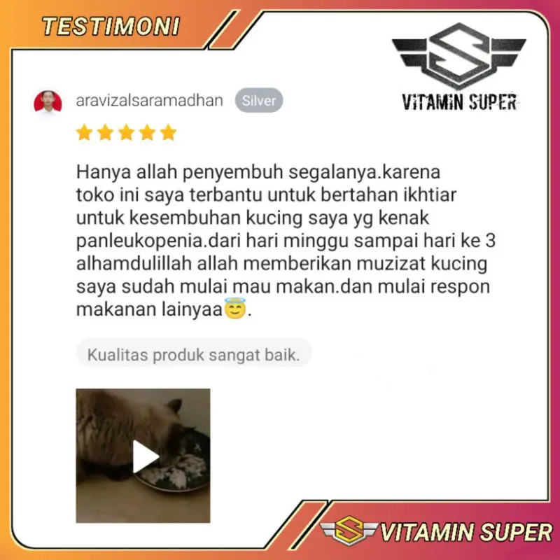 Vitamin Kucing Paket Anti Virus D2 dan Uky Amino  Obat Flu Berat, Panleu, Calici, Distemper, Mencret, Pipis Darah, Batuk, Muntah, Sariawan, Lemes, Imun dan Antibodi nya Kuat 7
