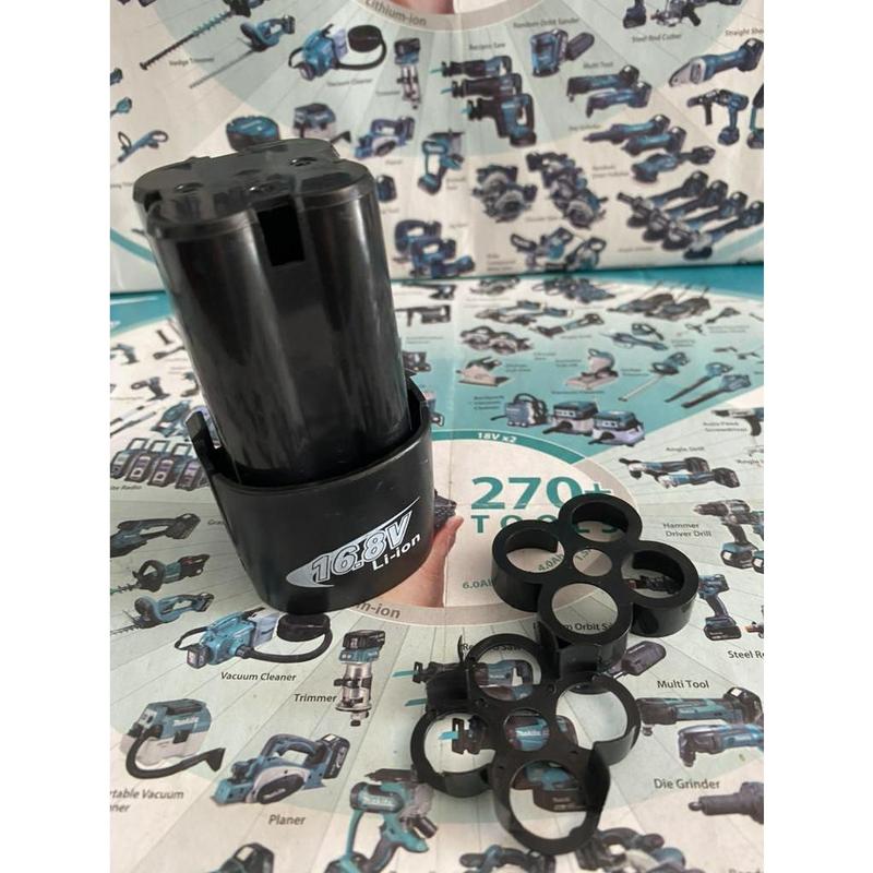 Vỏ mạch pin 4 cell China16.8V Li-ion trụ, giắc sạc DC 3
