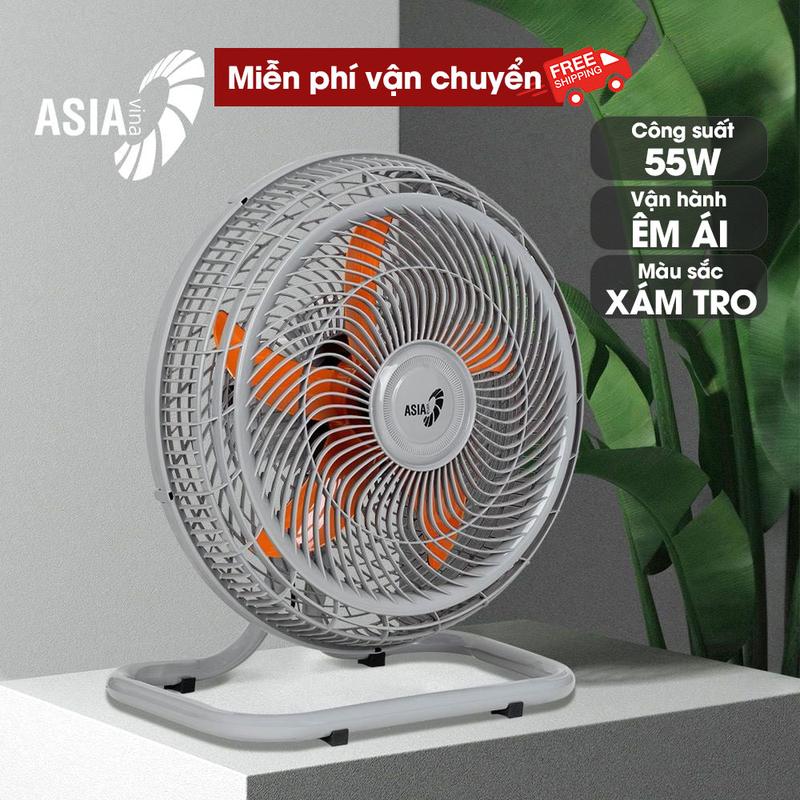 Quạt Sàn Chân Quỳ Asia Turbo One VY616790 | Công Suất 55W Màu Xám Cánh Cam Sang Trọng QuạT Fan