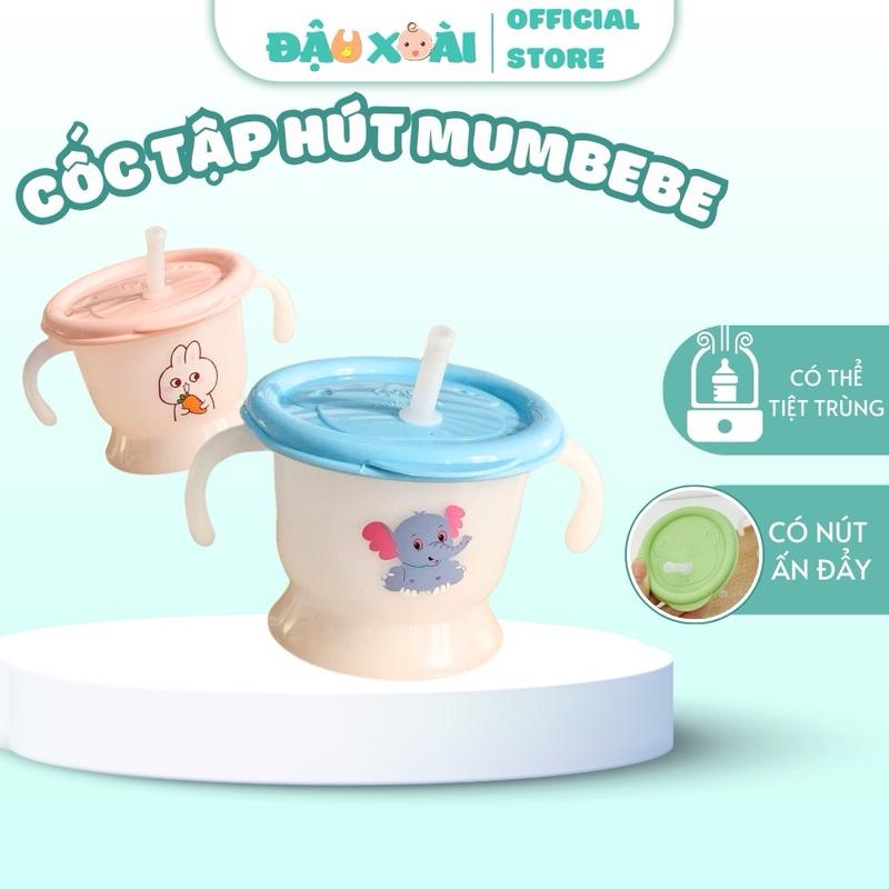 Cốc tập hút Mum Bébé hình gấu Cho Bé nắp silicon coc tap