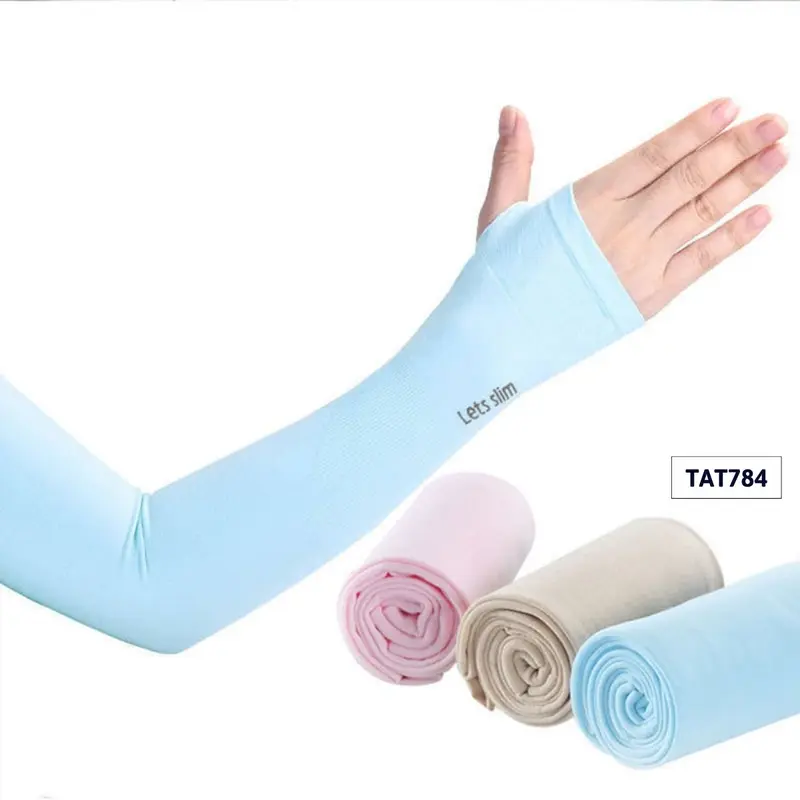 TAT784 Một đôi găng tay chống nắng Hàn Quốc xỏ ngón Let's Slim đủ màu dày dặn ngăn tia UV MiniCat 1