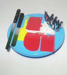 meja putar / alat menghias kue/ mendekor kue ulang tahun.kue cake 1 set murah. Kitchenware Buah Stainless Roti