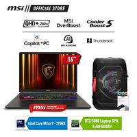 Gambar MSI VECTOR 16HX AI ULTRA 9 275HX RTX5080 16GB 1TB 16.0QHD+ 240HZ W11 OHS Laptop Gaming - 16GB dari MSI Official Store Kota Administrasi Jakarta Pusat 1 Tokopedia