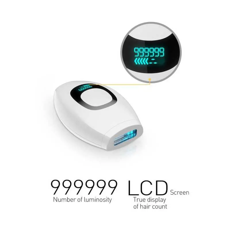 Máy tẩy lông IPL, dành cho phụ nữ, tẩy lông xung LCD, tẩy lông bằng laser, không đau, tông đơ 99999 Cạo Râu 5