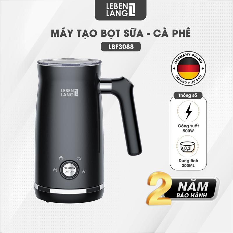 Máy tạo bọt sữa cà phê LEBENLANG LBF3088 gồm 4 chế độ nóng lạnh bảo hành 2 năm - hàng chính hãng