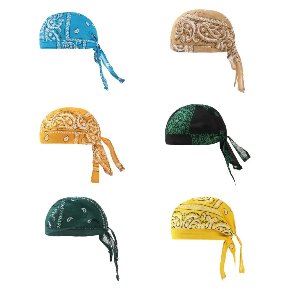 Men Skull Cap Sweatband Do Rag for Riding Motorcycle Fishing Cycling Outdoor