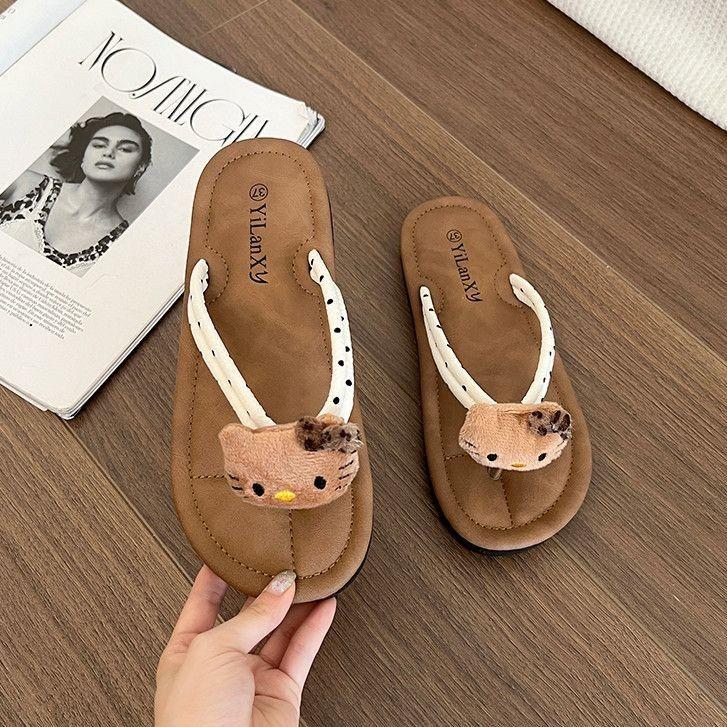 Dép Xỏ Ngón Mèo KT, Thiết Kế Dễ Thương, Dành Cho Nữ, Thích Hợp Cho Các Hoạt Động Ngoài Trời Và Mùa Hè, Hàng Mới Về, Dễ Phối Đồ Thường Ngày Và Đi Biển, Đế Mềm, Giá Trị Cao, Được Bán Bởi 6199 Người Vào Năm 2025 7