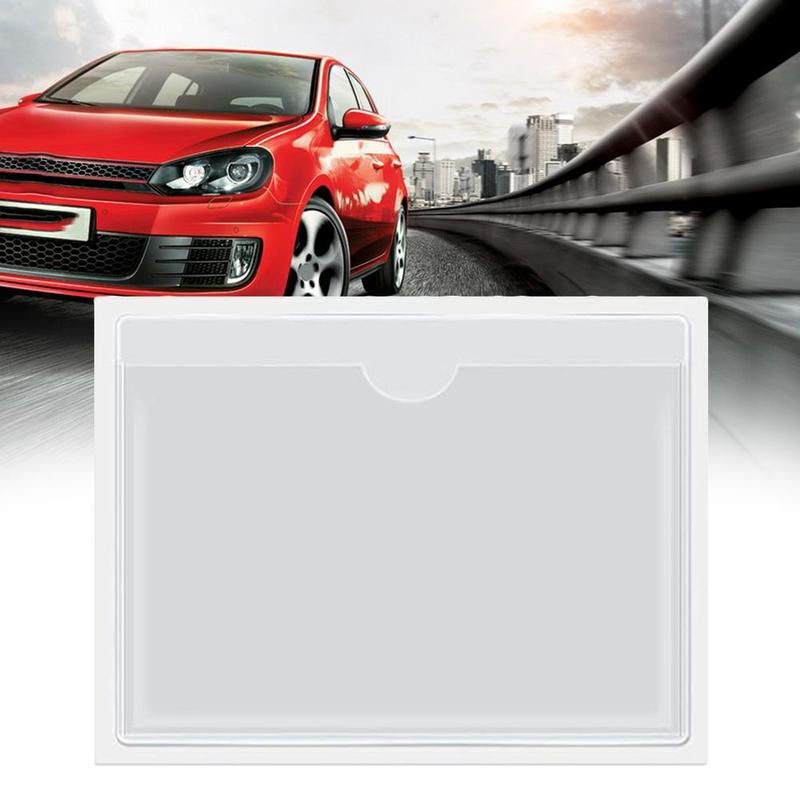 Product Introduction of 1Pcs Self Adhesive Backed Windscreen Ticket Holder For Parking Permit 100mm X 80mm 27