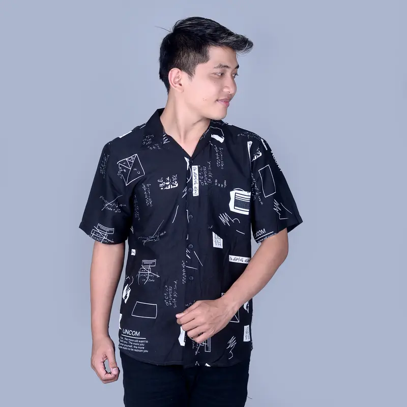 Kemeja Motif Rayon Pria Wanita Lengan Pendek Bahan Katun Rayon Premium Atasan Casual Distro Baju Surfing Pantai Cowok Santai Hem Dewasa Panjang standard z8 dapat dicuci dengan mesin wulu putih 3