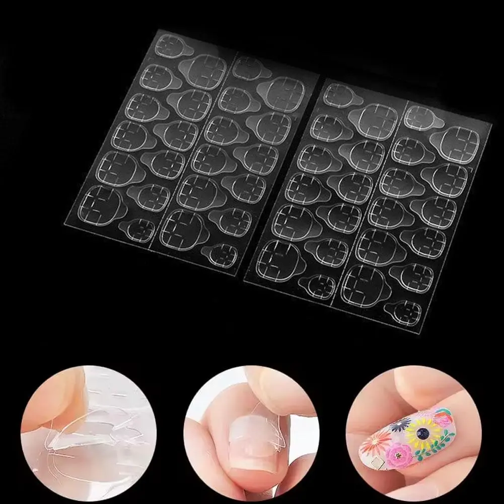 1pcs Transparent Jelly Glue Invisible Glue Nail Plate Nail Glue Double-sided Jelly Sticker G2L2
