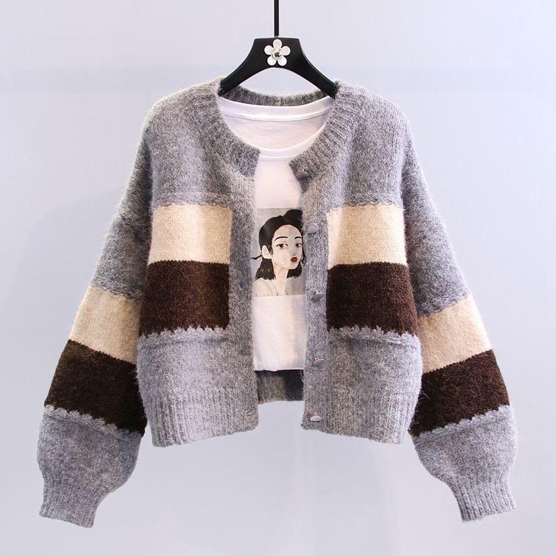 Product Introduction of Áo Cardigan Len Ngắn Cho Nữ, Dáng Rộng Rãi Và Phong Cách Lười Biếng, Phong Cách Nhật Bản, Áo Khoác Len Dễ Phối Đồ Hàng Mới Về Mùa Xuân Và Mùa Thu 2024 Top Women 5