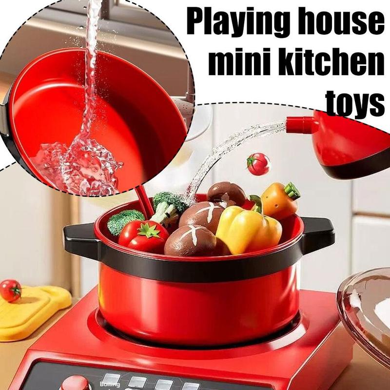 Product Introduction of Kitchen Toy Set For Kids Pretend Play Home Kitchen Baby Cooking And Cutting Toy Set Enjoy Eating Dishes Simulation Cooking Memory Training & Observation 4-6 Years 25