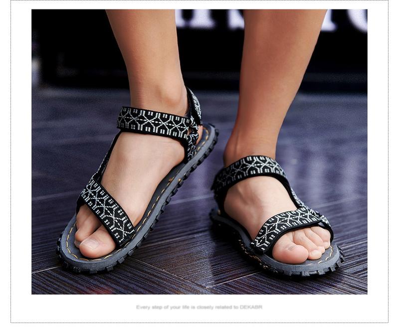 Product Introduction of DEKABR Brand 2024 New High Quality Summer Comfortable Sandals Beach Sandals Men Casual Shoes Non-Slip Breathable Size 40-45 45