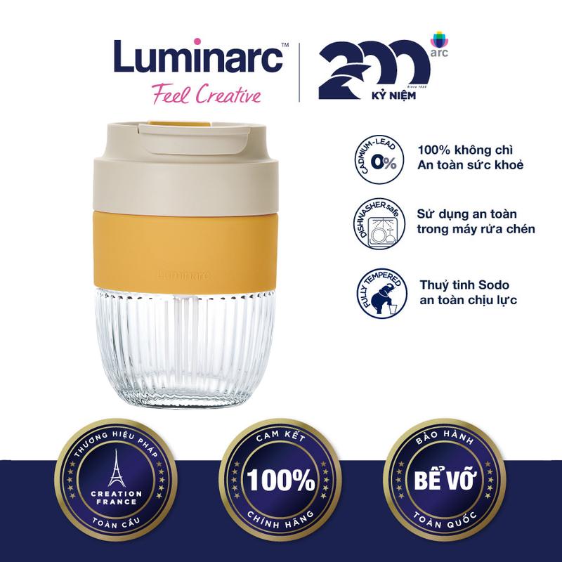 Ly Thuỷ Tinh Có Nắp Luminarc 350ml ly coffee văn phòng