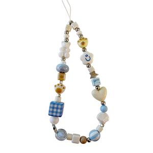 【Limited Edition】Pesona Telefon Beruang Putih + E-Money F1 - Aksesori Comel & Cashless!   beaded keychain