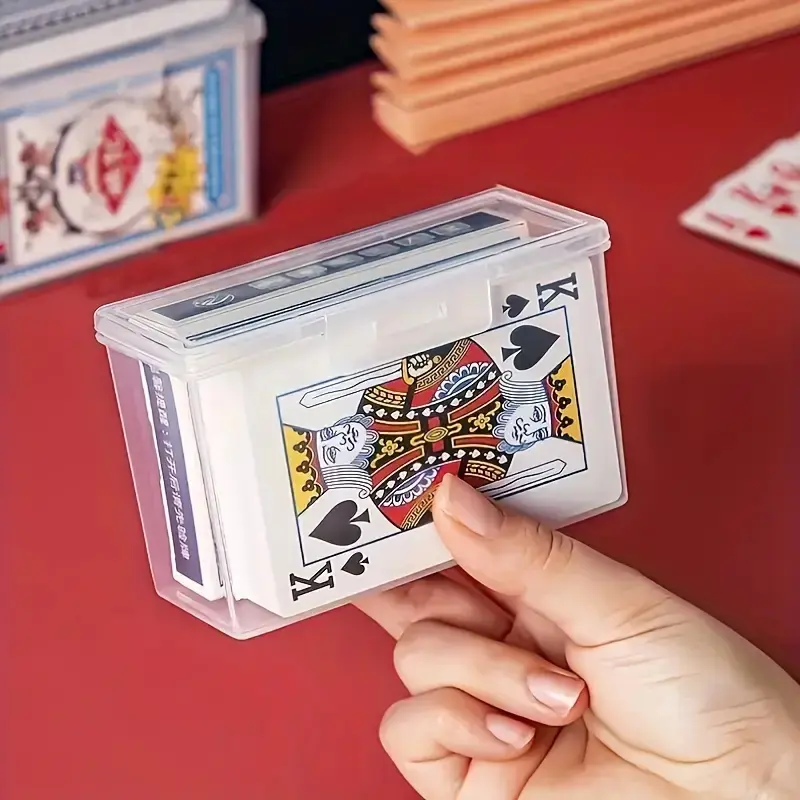 Playing Card Box, Clear Deck Case, Two Poker Images Can Be Placed (NO Cards) Christmas, Halloween, Thanksgiving Gift Part 5