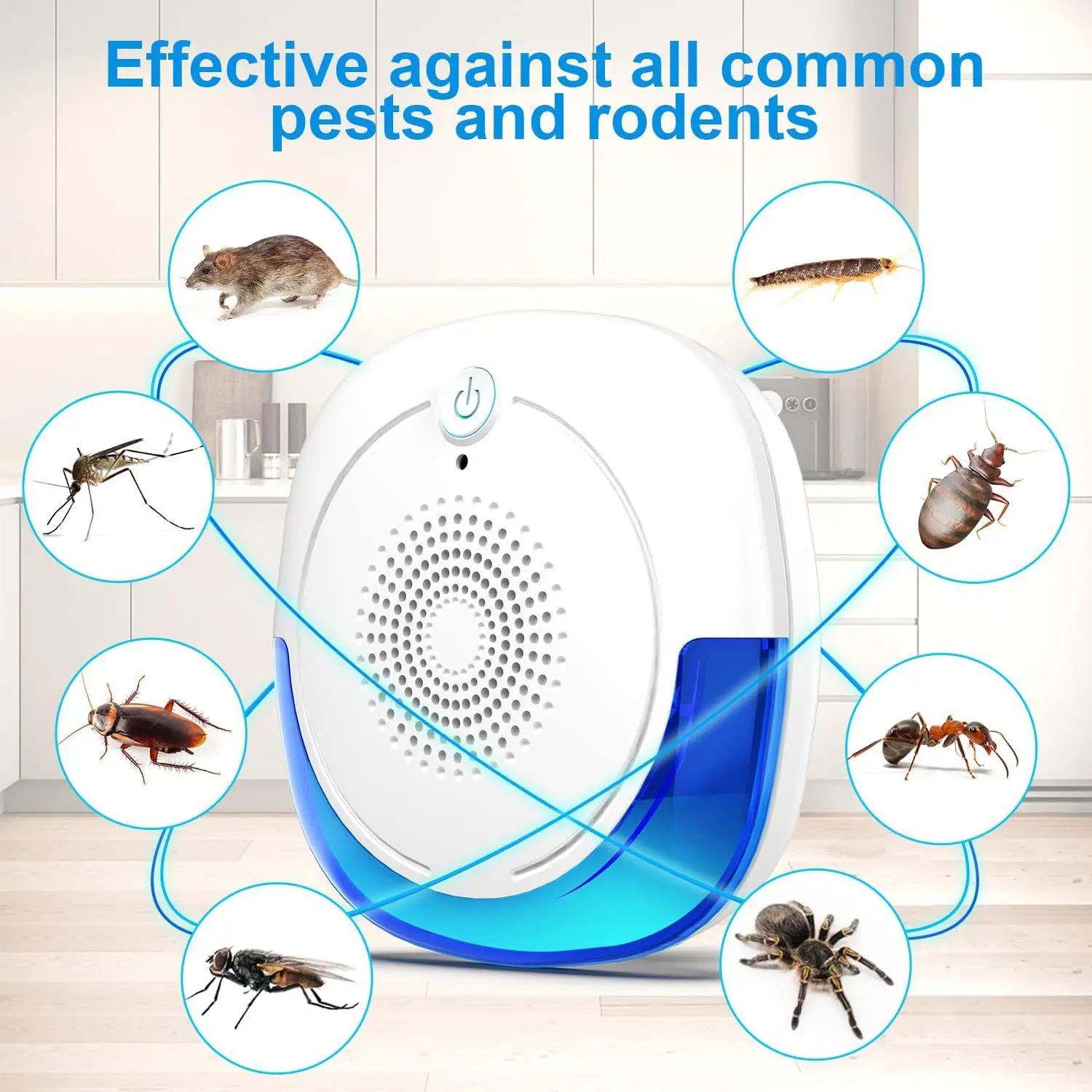 Popular Ultrasonic Mosquito Repellent and Mouse Repellent Insect Killer Intelligent Cockroach Repellent Multi-Gear Mosquito Killing Lamp Insect Killer
