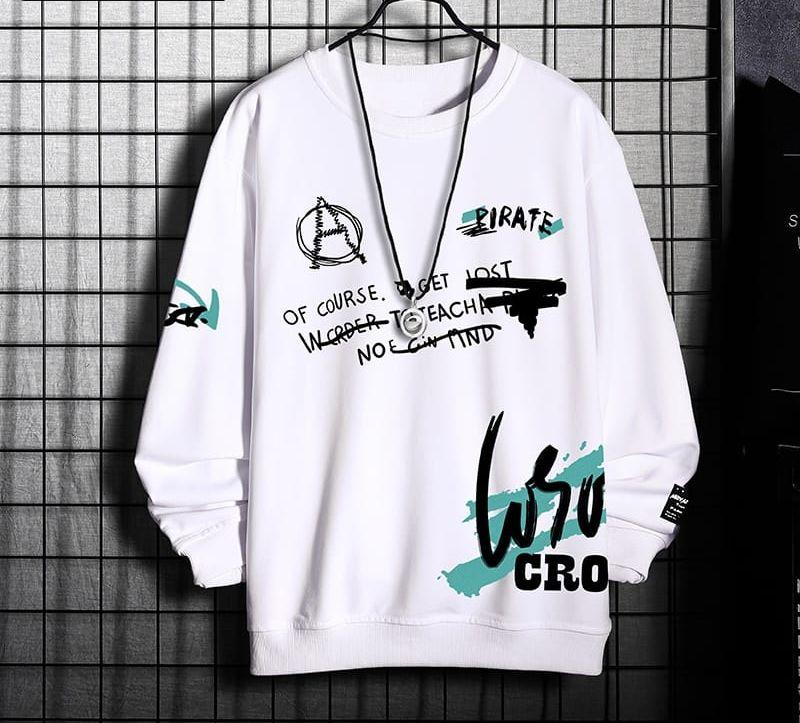 Product Introduction of Baju Sweater Pirate Motif Sablon 10