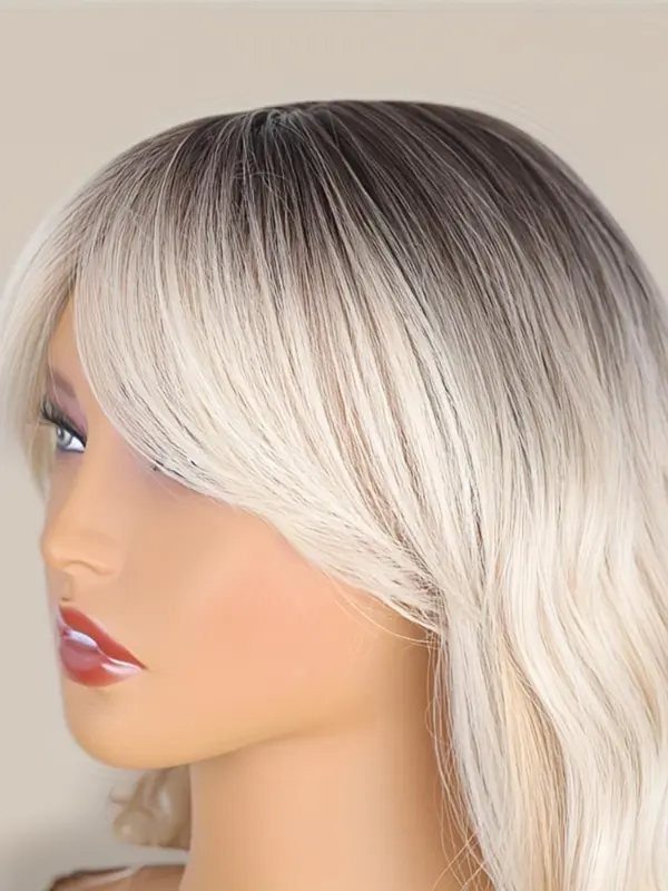 24 Inch Long Wavy Wigs for Women, Gorgeous Fluffy Wigs with Bangs, Synthetic Full Machine Wigs for Party, Daily Use 7