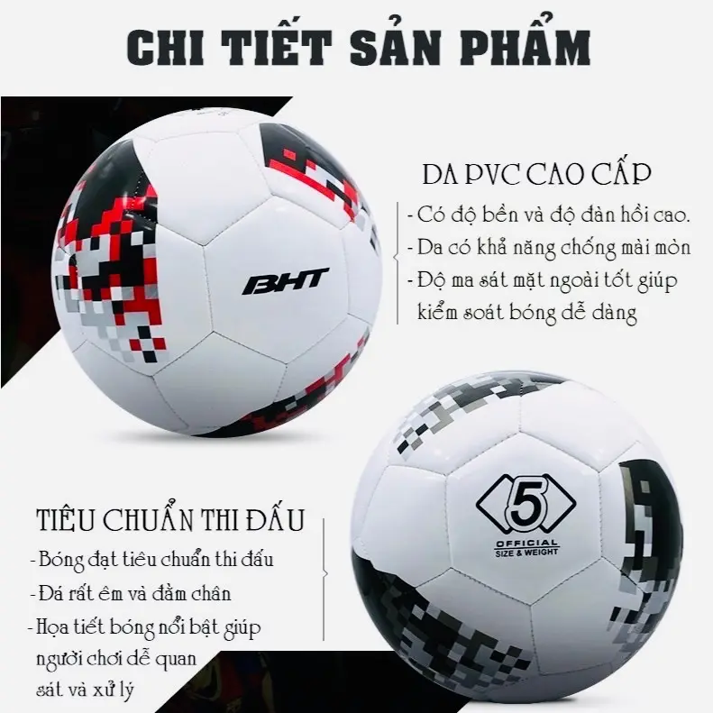 ￼Quả Bóng Đá Số 4 Chính Hãng, Trái Banh Da Trẻ Em Nam Nữ Thi Đấu Sân Cỏ Nhân Tạo & Tự Nhiên 6