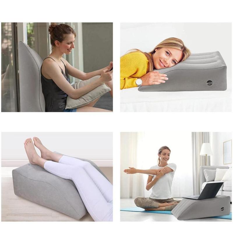 Gối kê chân, Thẳng đứng, Dễ thổi, Giường bơm hơi, Thiết kế nêm, Thích hợp để thư giãn và ngủ, cho ô tô 6