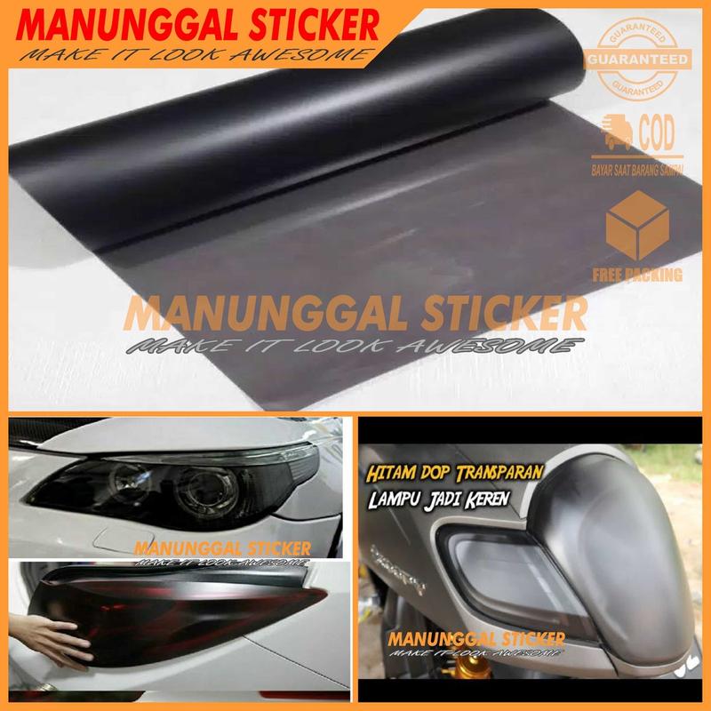Sticker Skotlet lampu hybrid smoke hitam dof transparan untuk lampu ...