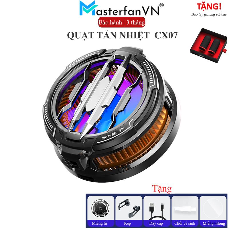 Quạt tản nhiệt điện thoại sò lạnh CX07 thế hệ mới làm lạnh đóng băng hỗ trợ tăng fps gaming liên quân PUBG FF