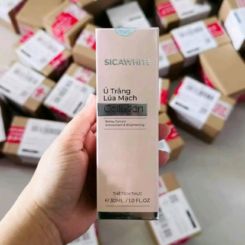 .Ủ Trắng lúa mạch Collagen ( 30ml) Sica White - mặt nạ hỗ trợ làm trắng da- hỗ trợ chăm sóc da ngâm đen Skincare Cosmetics mask phục hồi da tranexamic acid đủ vị làm dịu 4