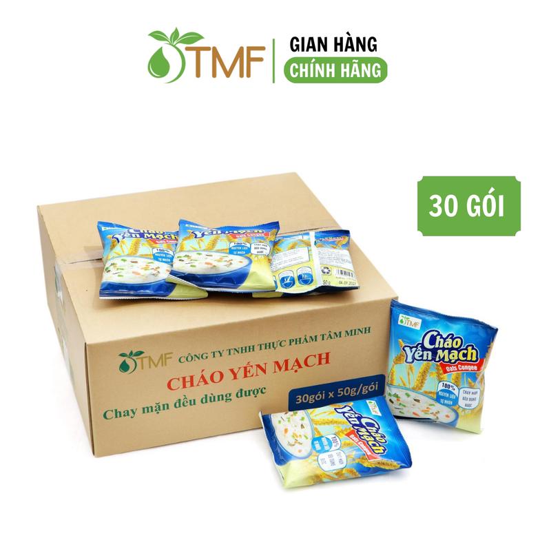 Thùng 30 gói cháo yến mạch ăn liền TÂM MINH FOODS