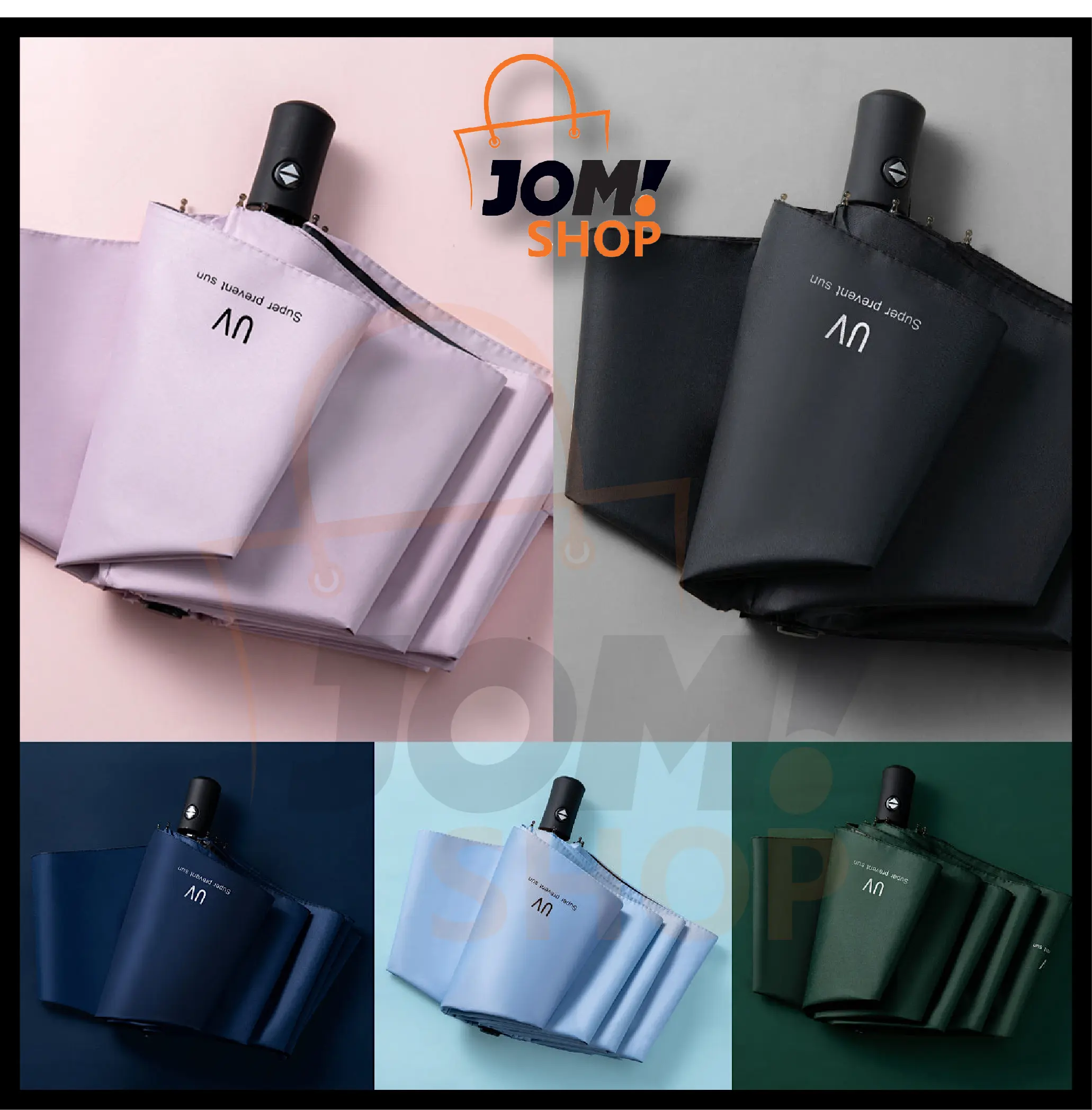 Automatic Windproof Anti UV Folding Umbrella/Payung Anti Sinaran UV