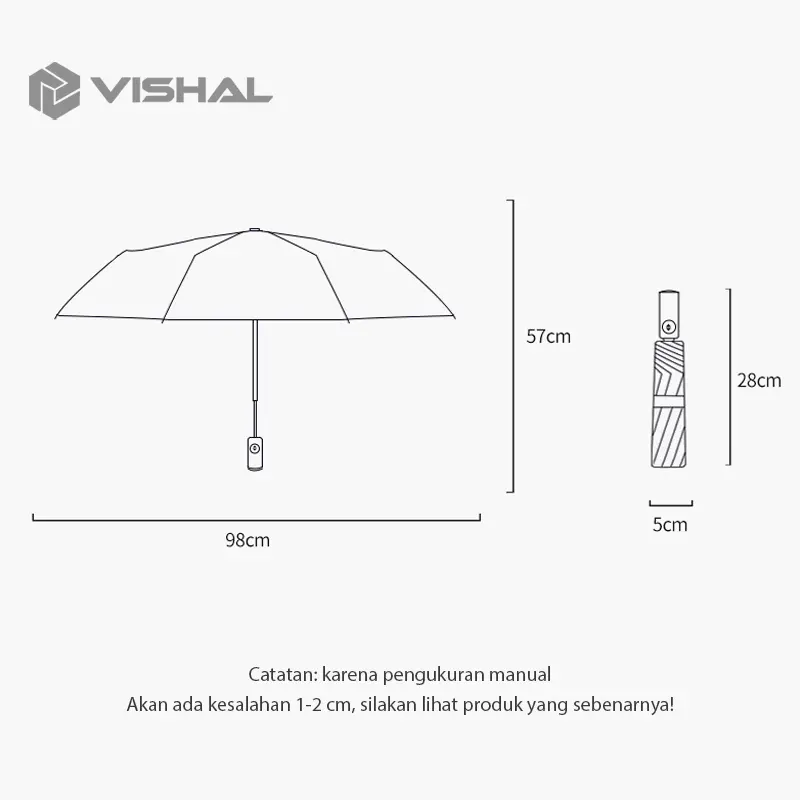 Payung Lipat Manual Anti UV Sinar Matahari Premium Murah Import Motif Buah Semangka /Alpukat 8