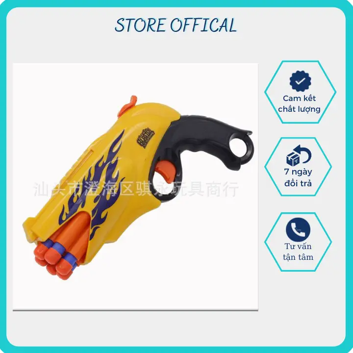 Đồ chơi kiểu Nerf-Đồ chơi phóng xốp liên thanh cho trẻ Tặng Pin và 20 que xốp Toy 2