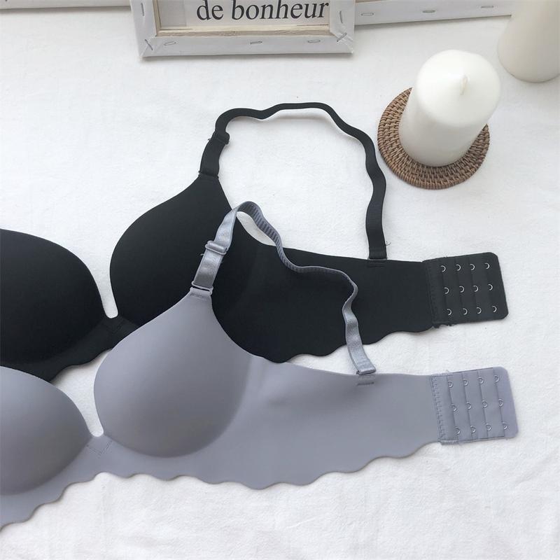 Áo Ngực Liền Mạch, Dành Cho Phụ Nữ, Ngực Nhỏ Thu Thập, Đẩy Lên, Bên Trong Mịn, Dày Và Mỏng, 2 Loại, Không Dây, Áo Ngực Một Mảnh 4