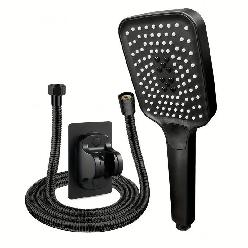 3 Spray Settings Shower Head, Handheld Shower Head with Adhesive Holder, Universal Connector Shower Equipment for Home Bathroom