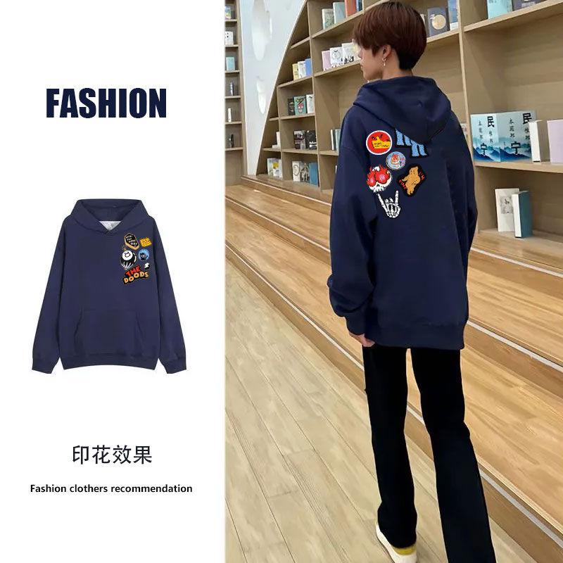 Product Introduction of Áo Hoodie Phong Cách Đường Phố Cho Nam, Phong Cách Năm Mới, In Chữ Mỹ Lót Lông Cừu, Dày Dặn, Dáng Rộng Vừa Vặn, Áo Phong Cách Ins, Dành Cho Nữ 26