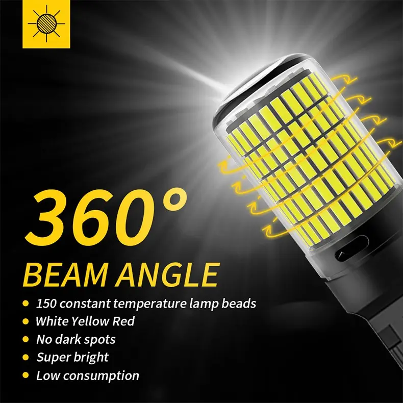 iSUN 150-Extreme Series Lampu LED Sein Mundur 1156 BAU15S DC12-24V/22W 2