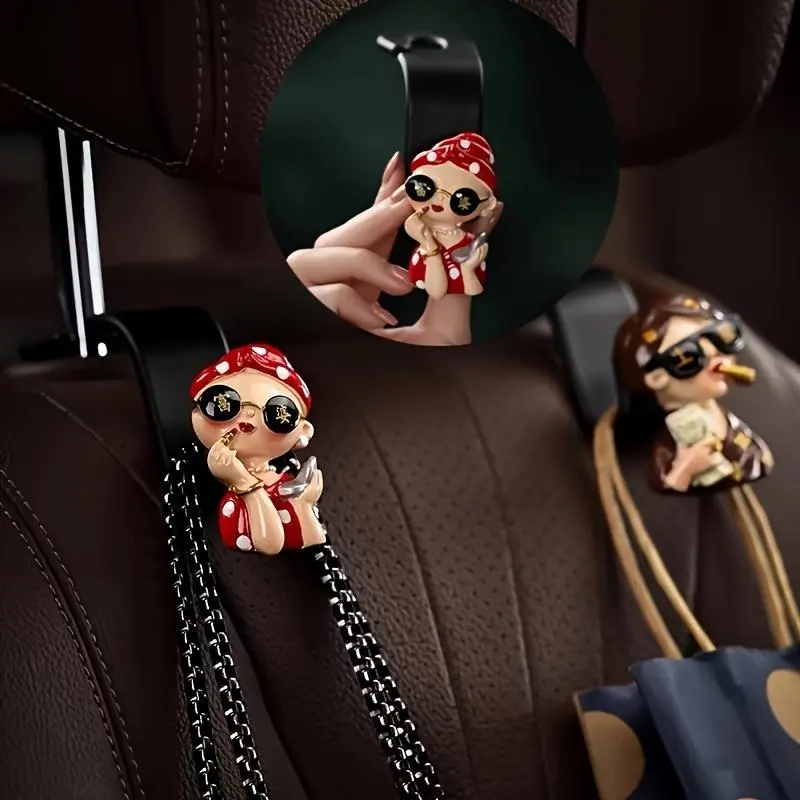 Car Seat Back Hook, 2 Counts/set Universal Car Seat Back Multi-functional Hook, Car Interior Accessories for Hanging Purses, Bags, Coats