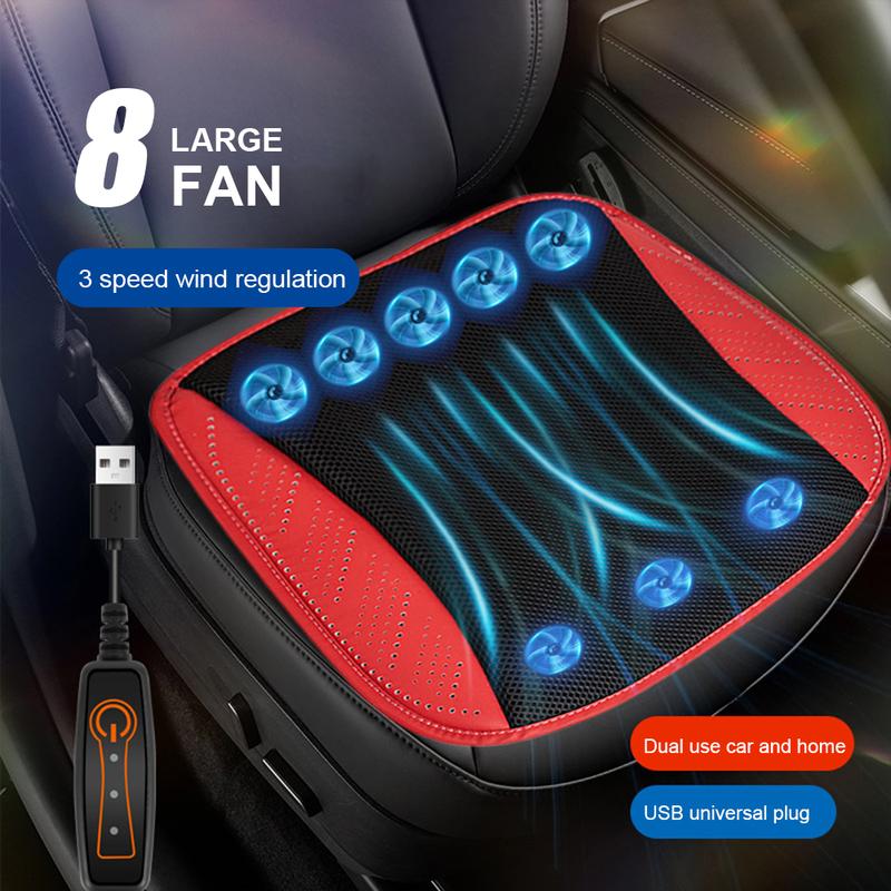 Product Introduction of Universal Car Seat Summer Cool Air Seat Cushion With USB Fan Fast Blowing Ventilation Seat Cooling Refrigerated Car Seat 1