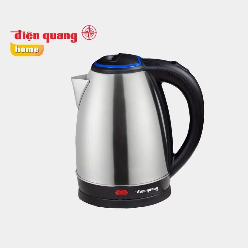 Ấm đun nước siêu tốc Điện Quang công suất 1500W, dung tích 1.8L, thân inox 201 an toàn, tự ngắt điện khi sôi Ấm Siêu Tốc Bình Đun Nước Đun Siêu Tốc