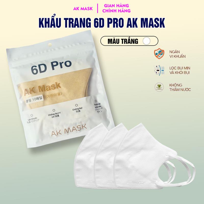combo 200 chiếc khẩu trang AK MASK 6D PRO mẫu mới cao cấp 2