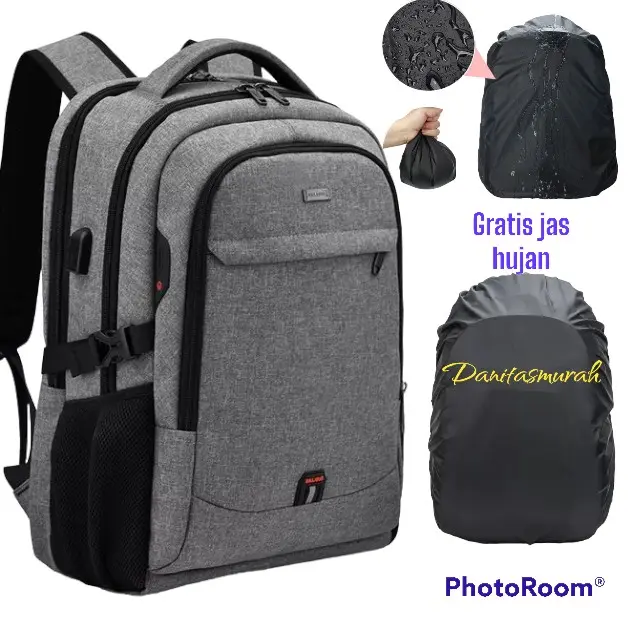 Gratis jas hujann Tas Ransel Kerja Tas Ransel laptop ,tas ransel sekolah anak laki laki Tas Punggung Laptop Tas Kantor 4